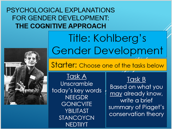 Kohlberg's Gender Theory - Full lesson & work booklet