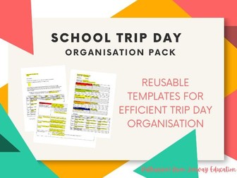 School trip day organisation pack