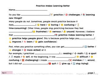 Grade 4 Opinion Writing — Practice Makes Learning Better & Sports Confidence (Module 3 Scaffolding)