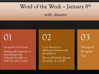 Spring Term Word of the Week PPT
