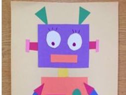 Shape - Robot worksheet | Teaching Resources