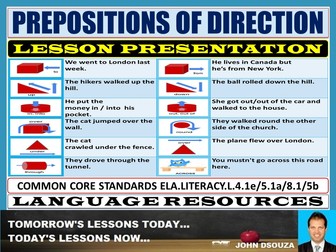 PREPOSITIONS OF DIRECTION: LESSON PRESENTATION