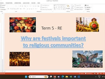 Year 4 - RE 'Why are festivals important to religious communities?'