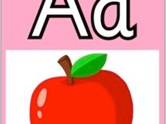 Alphabet Cards Display with pictures.