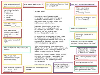 KS3/4 English A Wider View Poem analysis worksheet