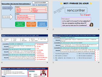 Lesson 9 Dynamo 3 vert - rencontrer des jeunes francophones 2