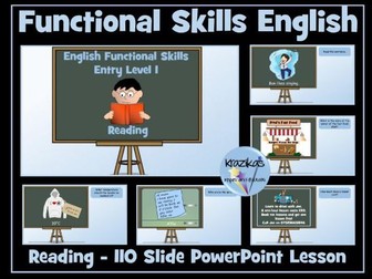 English Functional Skills - Entry Level 1 - Reading Powerpoint Lesson