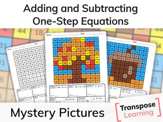 One Step Equations With Addition and Subtraction | Fall Themed Mystery Pictures