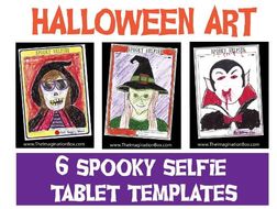Create Halloween Tablet Style 'Spooky Selfies' art activity pack