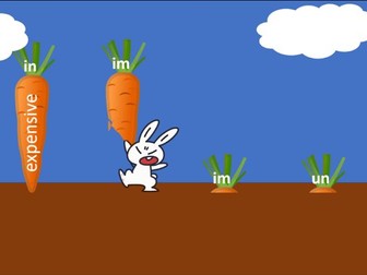 Rabbit Carrot Prefix and Suffix Game