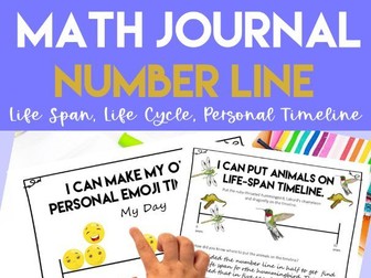 Grade 1, 2 & 3 Number Line Prompts | Life Span | Life Cycle | Personal Timeline