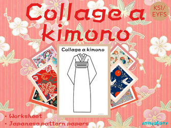 Japanese Art-Collage a kimono