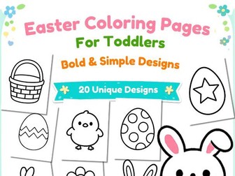 Bold & Easy Easter Coloring Pages for Toddler & Preschool Printable