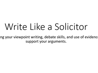 Write Like a Solicitor Lesson