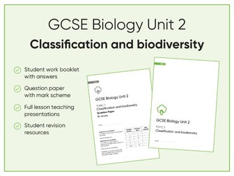 2.1 Classification and biodiversity (WJEC GCSE BIology)