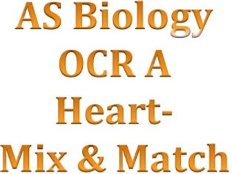 OCR A Heart Mix & Match activity