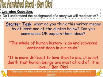 Black Literature: Ben Okri - Famished Road (Lesson 1)