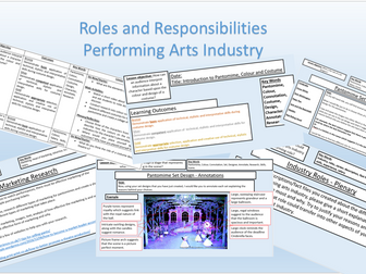 Roles and Responsibilities - Performing Arts Industry