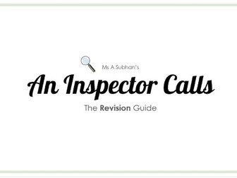 An Inspector Calls Revision Guide