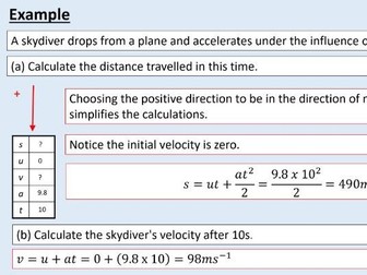 A level Physics (7.4) Free fall - Kinematics - (On the move)