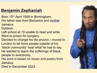 Poetry - Zephaniah - No Problem