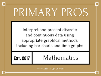 Interpret and present discrete and continuous data using appropriate graphical methods, including ba