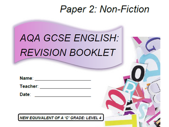 NEW AQA GCSE English Language Complete Paper 2 Revision Booklet