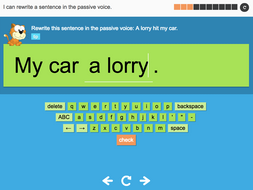 I can rewrite a sentence in the passive voice - Interactive Activity