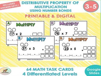 Distributive Property of Multiplication Using Number Bonds-Differentiated