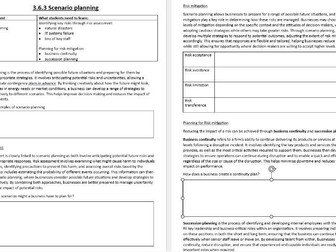3.6 Managing change Edexcel A Level Business Studies booklet
