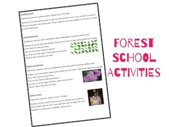 Forest School List - 41 Activities!