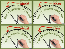 10, 15, 20 and 30 minute Ideas Countdown Timers