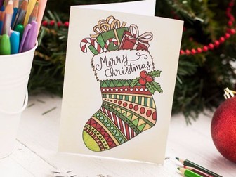 Free Christmas Coloring Card