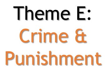 Crime and Punishment Revision Sheet