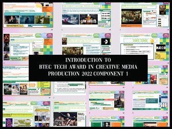 BTEC Tech Award In Creative Media Production 2022- an introduction to component 1