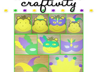 Mardi Gras Paper Craft Craftivity