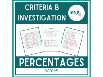 IB MYP Maths (Criteria B) - Percentages Investigation