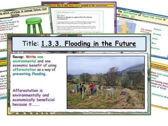 WJEC GCSE Theme 1: L13: River Landscapes: Flooding in the Future