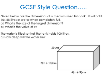 GCSE Style Question - Back to Basics