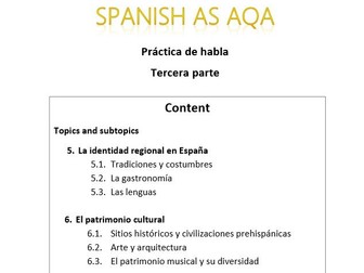 Spanish AS - paper 3 AQA - question bank - part 3