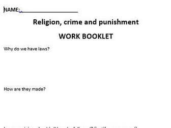 Crime and Punishment work book