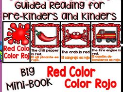 Guided Reading - Red Color / Color Rojo - Dual