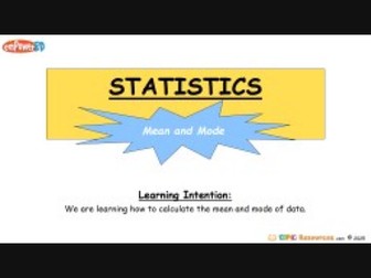 Statistics Mean Median Mode Range differentiated + Editable PPT + Codebreaker L1