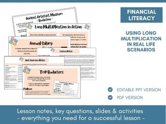 Long Multiplication | Financial Literacy | Lesson Notes, Slides & Activities | Year 6