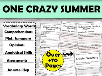 One Crazy Summer Novel Study