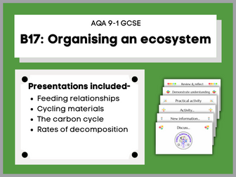 B17 Organising an ecosystem
