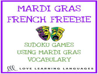 Free French Mardi Gras Sudoku Games