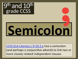 Semicolon : The Connector