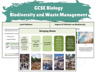 GCSE Biology - Biodiversity and Waste Management