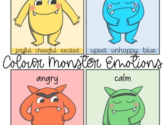 The Colour Monster Emotions and Feelings Check In Display